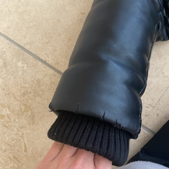 Nicole Benisti Leather-trim Down Jacket Black Size XS - Picture 8 of 16
